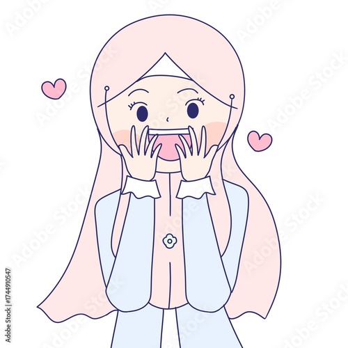 a muslim girl is surprising, surprising hijab girl 