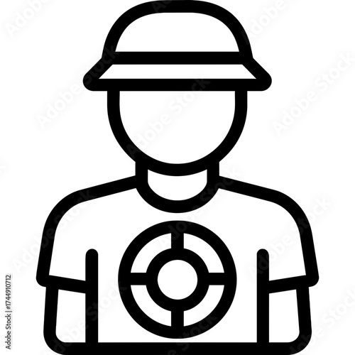 Minimalistic lifeguard icon design