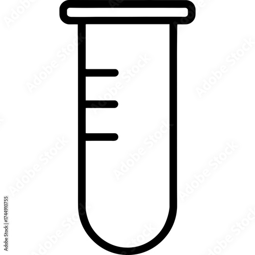 Test tube outline icon vector