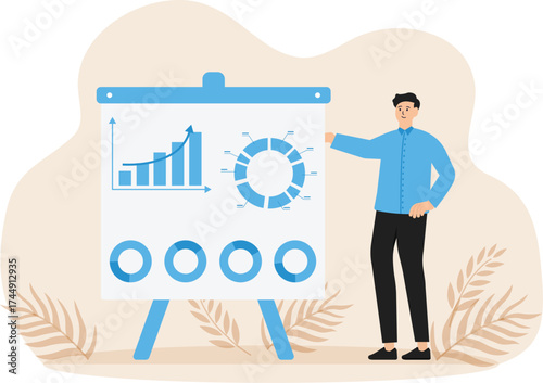 Assessing the cost of a project, calculating a budget and accounting for an investment and savings concept
