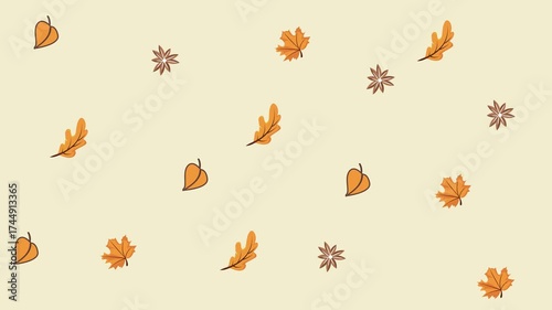 Autumn Leaves Falling Loop Background Animation