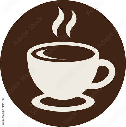 Coffee Cup Icon Silhouette Drink Vector Symbol