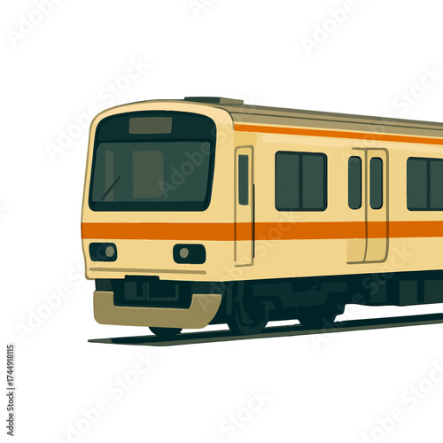Modern Subway Train or Metro Rail Public Transport Vector