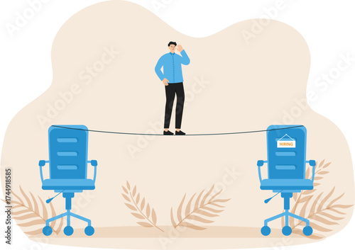 Career growth or job promotion, personal development and improvement, work responsibility or ambition to be success concept
