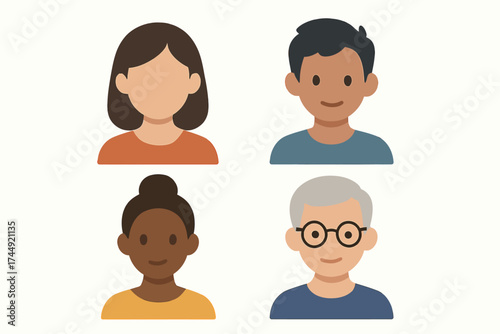Diverse avatars of women and men in various races and ages
