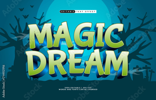 magic dream editable text effect