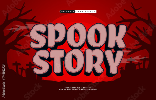 spook story editable text effect