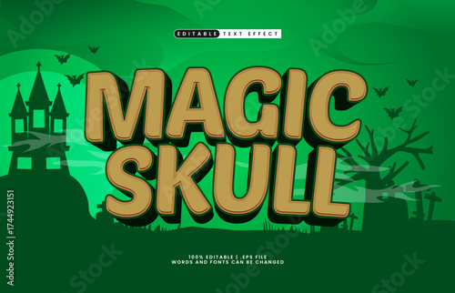 magic skull editable text effect