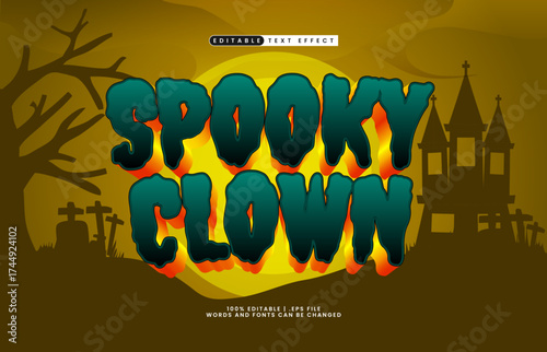 spooky clown editable text effect