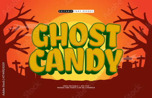 ghost candy editable text effect