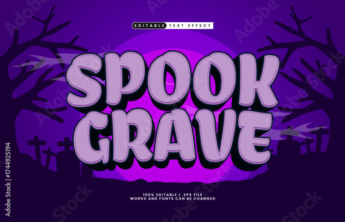 spook grave editable text effect