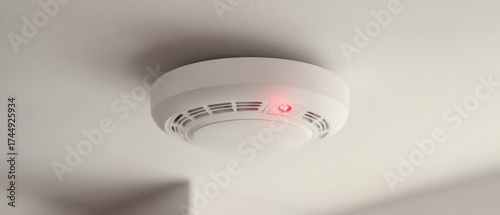 The smoke detector monitoring safety in a modern home environment.