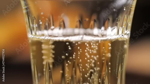 Sparkling Wine Glass Closeup. (1)