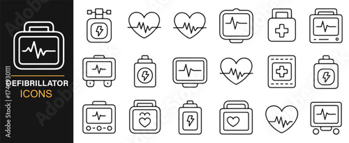 Technology and Circuit Icons Including Microchips, Resistors, and Electric Tools