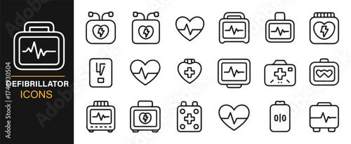 Electronics Circuit Icon Set with Microchips and Components for Technology Design
