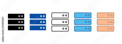 Server Icon Set Multiple Style Collection