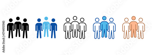 Team Icon Set Multiple Style Collection