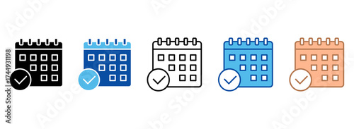 Calendar Icon Set Multiple Style Collection