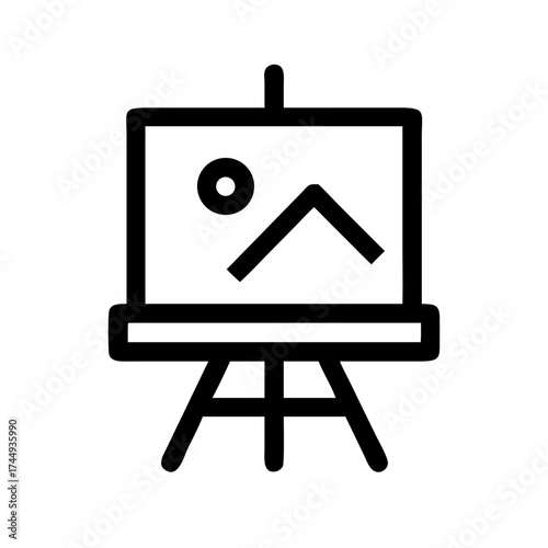 Easel with painting, representing art and creativity