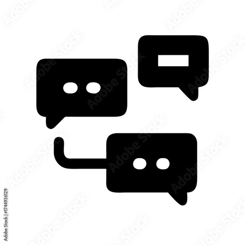 Free Download Illustration of a group of connected speech bubbles - GFXLoad