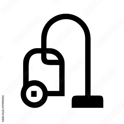 Illustration of a vacuum cleaner, cleaning appliance