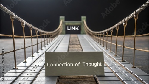 A metallic bridge representing a connection of thought