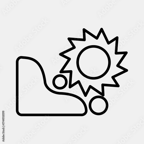 1-19.epsIcon mining saw. Gold mining elements. Icon in line style.
