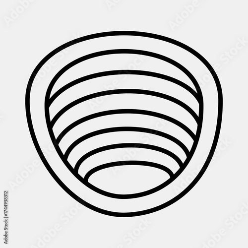Icon quarry. Gold mining elements. Icon in line style.