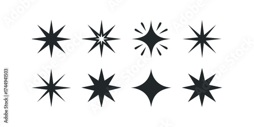 Collection of Sparkling Starburst Icons
