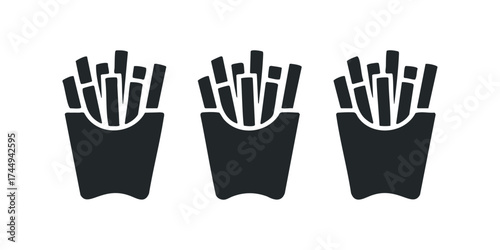 Three Dark Fries Boxes