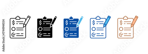 Contract Icon Set Multiple Style Collection