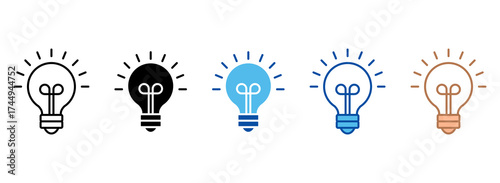 Idea Icon Set Multiple Style Collection