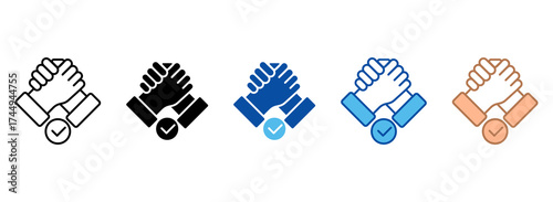 Partnership Icon Set Multiple Style Collection