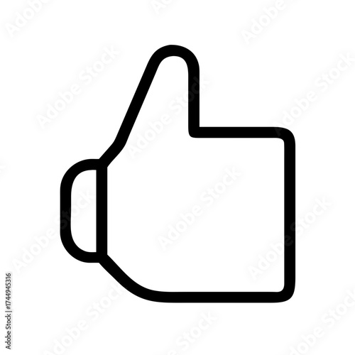 Thumbs up icon, symbolizing approval and positivity