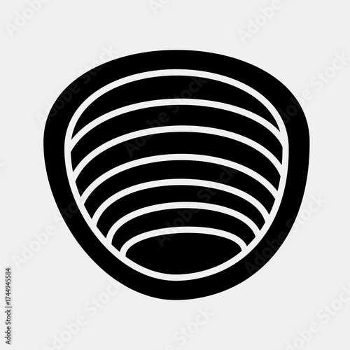 Icon quarry. Gold mining elements. Icon in glyph style.