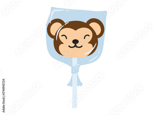 Zoo Animal Lolipop Clip Art 
