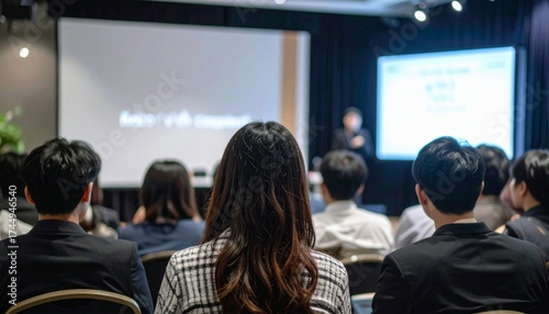 In seminar rooms or conference halls, training and workshops, associates and start-up business concepts, you can see an Asian audience joining the stage and speakers speaking from the back.
