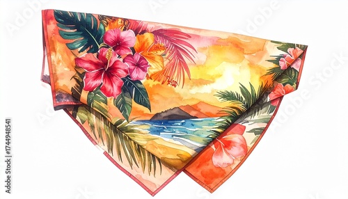 shopping bag with colorful flowers 
