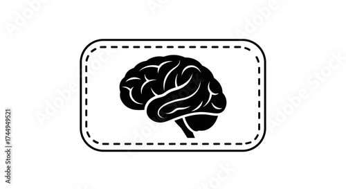 Brain Icon Symbolizing Intelligence and Cognitive Function.