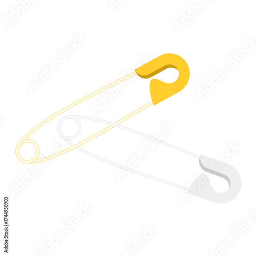 two safety pins element