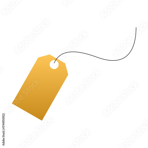 gold blank price tag element
