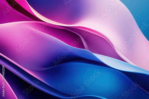 Abstract flowing waves of pink purple and blue gradient colors background image
