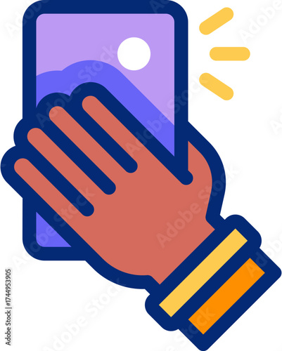 Selfie flat icons set with editable stroke, featuring smartphone, camera, mirror, face, smile, lighting, group photo, influencer, social media, photography illustration