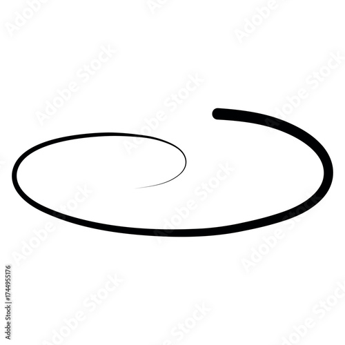 Oval spiral line art, abstr...
