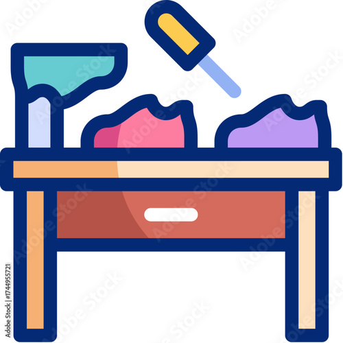 Shoemaker flat icons set with editable stroke, featuring shoes, hammer, leather, needle, thread, sewing machine, polish, sole, workshop, cobbler illustration