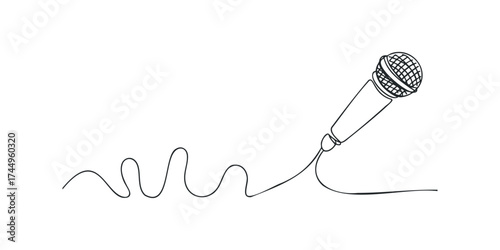 Single Line Microphone With Cord