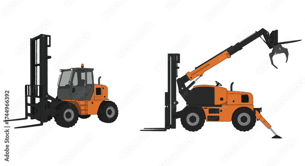 Fototapeta premium Military vehicles and equipment icons displayed in multiple color variations