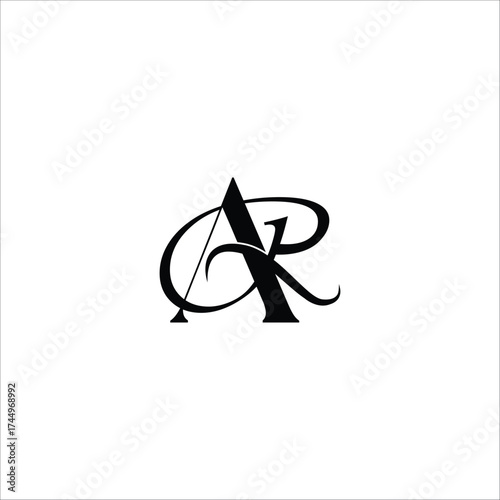 Initial Letter AR logo Design Outstanding Creative Modern Symbol  Sign