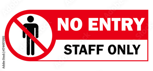 no entry staff only label sign printable sticker prohibited signs poster template design