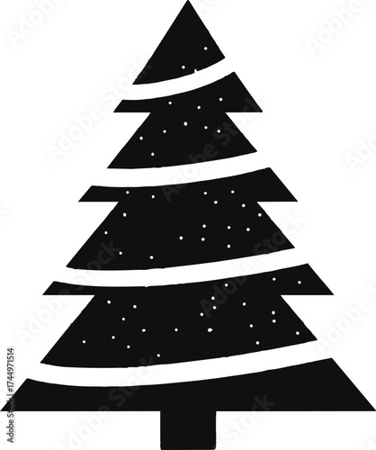 Christmas tree icon simple vector illustration